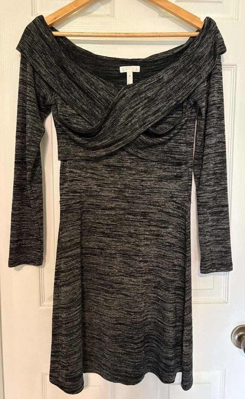EUC Leith Off-the-Shoulder Sweater Dress, Size M